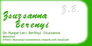 zsuzsanna berenyi business card
